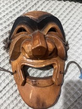 Listing image for Traditional Korean Hahoetal Wooden Mask Wall Decor Wall Art