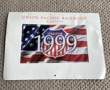 Listing image for Union Pacific Railroad 1999 Calendar Train Vintage Collectible Wall Art