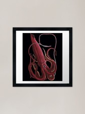 Listing image for Giant squid Framed Art Print Framed Wall Art Poster Canvas Print Picture