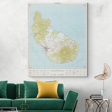 Listing image for 1963 Sint Eustatius Map – Caribbean Dutch West Indies Geography & History Print