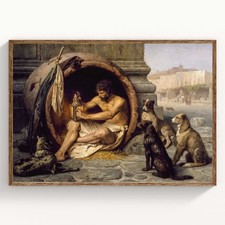 Listing image for Diogenes Jean Gerome Art Print Poster Philosophy Greek Stoic Ancient History