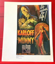 Listing image for The Mummy Boris Karloff Movie/Film Poster Art PICTURE / PRINT 12" x 9.5"