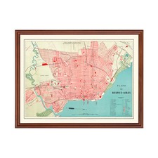 Listing image for Old Map of Buenos Aires 1888 - Vintage Argentina Art Wall De