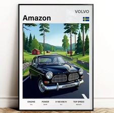 Listing image for Volvo Amazon 122S Poster Wall Art | European Heritage Decor | Gift for Dad