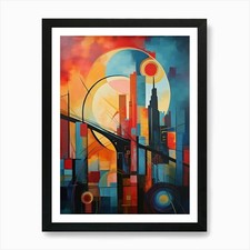 Listing image for New York City IV, Avant Garde Moder Framed Wall Art Poster Canvas Print Picture