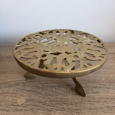 Listing image for Vintage Brass Ship Nautical Trivit Stand Table Decor Collectible 7.5” Dia