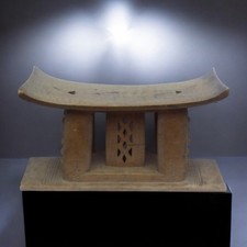 Listing image for An Old Wood Carved Royal Ceremonial Ashanti Stool Ghana African Art