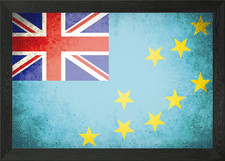 Listing image for Tuvalu vintage flag Framed Wall Art Poster Canvas Print Picture