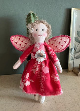 Listing image for Angel Folk Art Doll Handmade in Cornwall Collectible Artist Cloth Doll