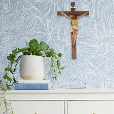 Listing image for Wooden Jesus Crucifix Wall Hanging Religious Decor with Classic Catholic Design
