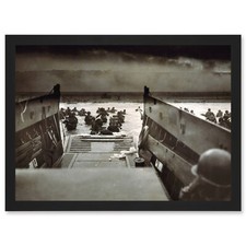 Listing image for Iconic War History D Day Landing Normandy France WWII Framed A3 Wall Art Print