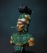 Listing image for 1/10 BUST Resin Figure Model Kit Warrior Mayan Native American Chieftain Unpaint