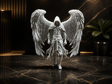 Listing image for Lucifer Fallen Sovereign Statue | Angel Warrior Figurine | Dark Fantasy Decor