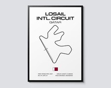 Listing image for Qatar Grand Prix Poster, Modern Formula 1 Wall Art Print, Motor Sports Decor,