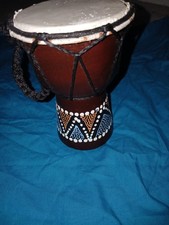 Listing image for Decorative Hand Painted West African Style Djembe Drum Small Percussion