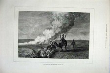Listing image for Original Old Antique Print 1878 Fine Art Dust Storm Steppes Central Asia Camels