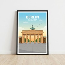 Listing image for Berlin Germany Travel Poster Wall Art Print Framed Unframed