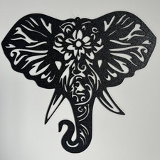 Listing image for 3D Printed Elephant Wall Art | Tribal Elephant Decor | Mandala Elephant Style
