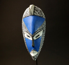 Listing image for African Hakan Tribe Mask Blue Spiritual Decor from Ghana Unique Art Piece -6245